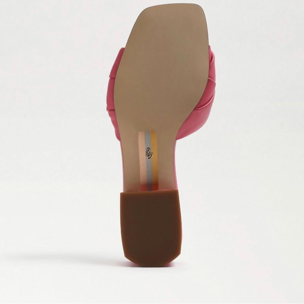 NIB Sam Edelman Dawson Slide Sandal in Carmine Rose - Picture 8 of 9